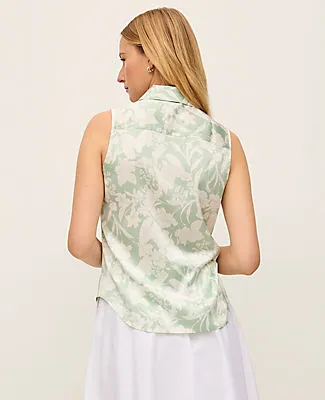 Ann Taylor Floral Sleeveless Essential Shirt sold by Ann Taylor product image thumbnail 2