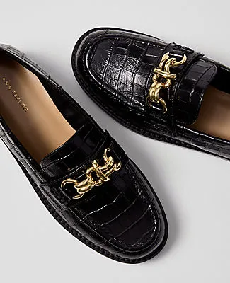 Ann Taylor Hardware Embellished Croco Loafer sold by Ann Taylor product image thumbnail 2