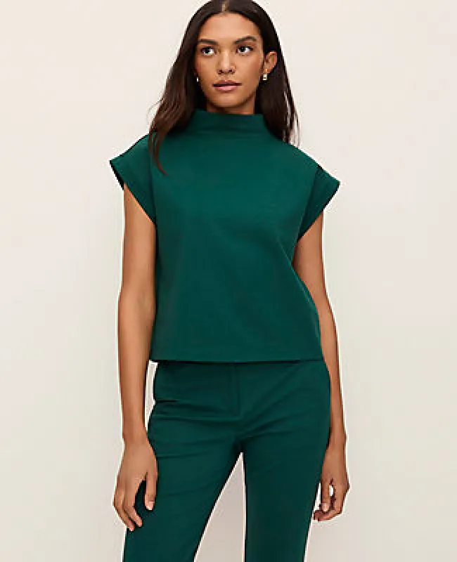 Ann Taylor Mock Neck Knit Shell Top sold by Ann Taylor