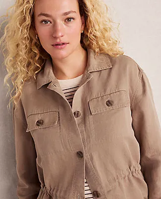 Ann Taylor Haven Well Within Linen Blend Dobby Jacket sold by Ann Taylor product image thumbnail 2
