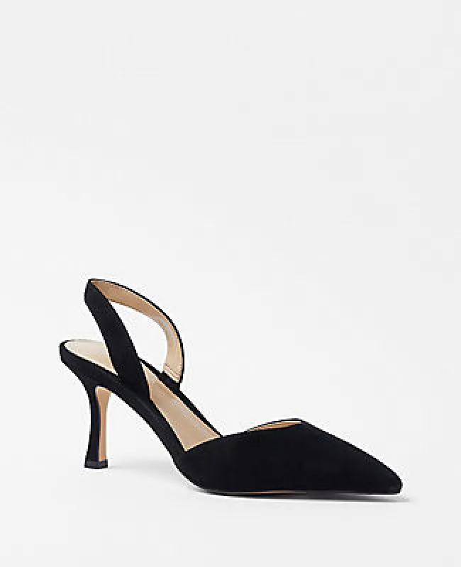Ann Taylor Kerry Suede Slingback Pump sold by Ann Taylor