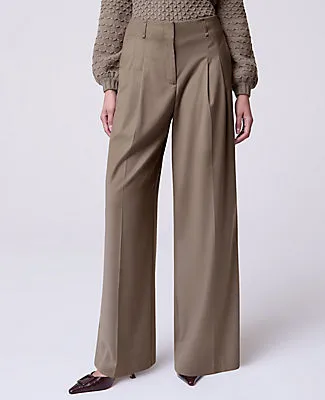 Ann Taylor The Petite Pleated Wide-Leg Pant sold by Ann Taylor product image thumbnail 2