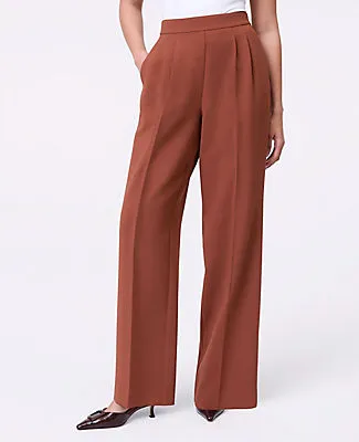 Ann Taylor The Petite Wide-Leg Pant in Textured Crepe sold by Ann Taylor product image thumbnail 2