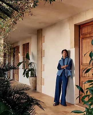 Ann Taylor Haven Well Within Indigo Cotton Terry Hoodie sold by Ann Taylor product image thumbnail 5