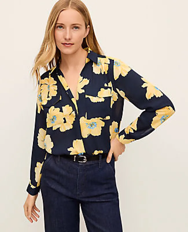 Ann Taylor Floral Camp Shirt sold by Ann Taylor