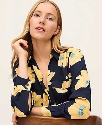 Ann Taylor Floral Camp Shirt sold by Ann Taylor product image thumbnail 3
