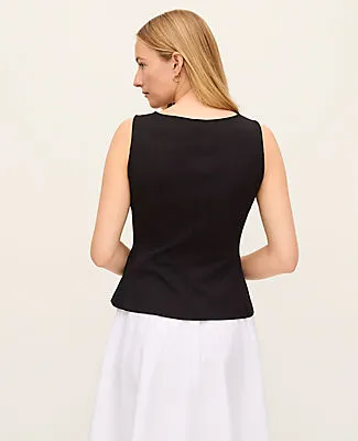 Ann Taylor V-Neck Pocket Knit Shell Top sold by Ann Taylor product image thumbnail 2