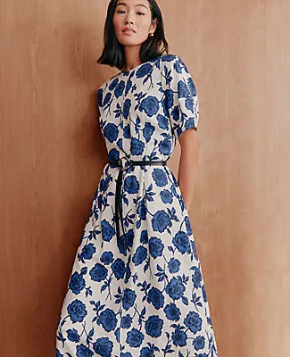 Ann Taylor Petite Floral Blend Midi Dress sold by Ann Taylor product image thumbnail 4