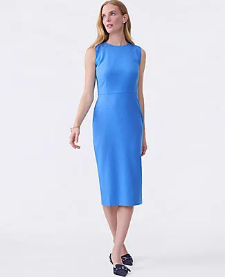 Ann Taylor The Crew Neck Sheath Dress in Luxe Twill sold by Ann Taylor