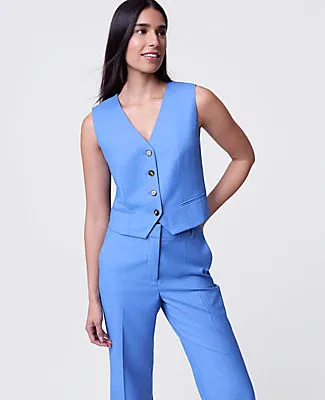Ann Taylor The Tailored Vest in Luxe Twill sold by Ann Taylor product image thumbnail 4