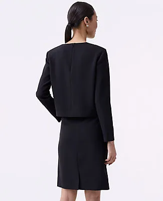 Ann Taylor The Petite Crew Neck Top in Fluid Crepe sold by Ann Taylor product image thumbnail 2