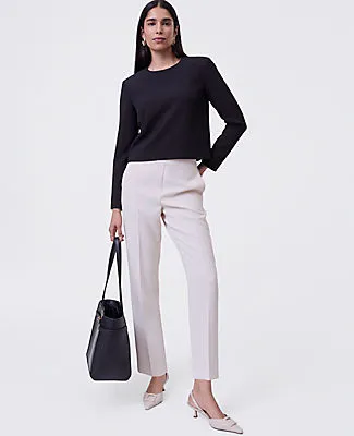 Ann Taylor The Petite Crew Neck Top in Fluid Crepe sold by Ann Taylor product image thumbnail 4