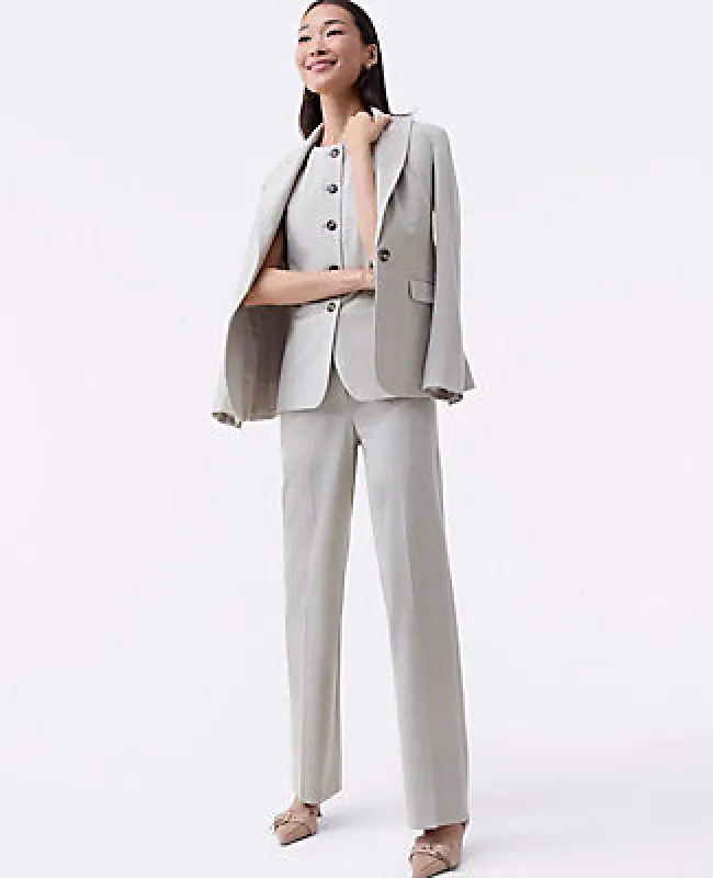 Ann Taylor The Petite Straight Trouser in Plaid sold by Ann Taylor