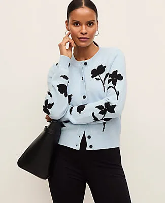 Ann Taylor Floral Jacquard Cardigan sold by Ann Taylor