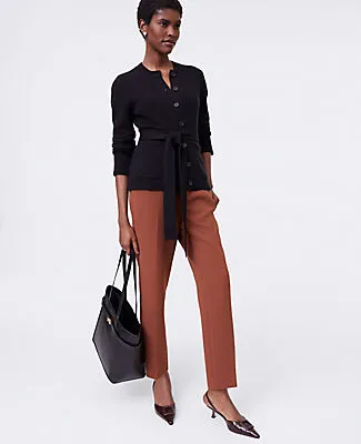 Ann Taylor The Relaxed Ankle Pant in Textured Crepe sold by Ann Taylor product image thumbnail 4