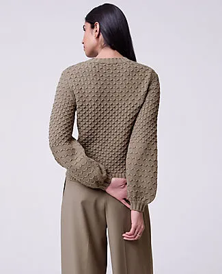 Ann Taylor Honeycomb Cable Crew Neck Sweater sold by Ann Taylor product image thumbnail 2