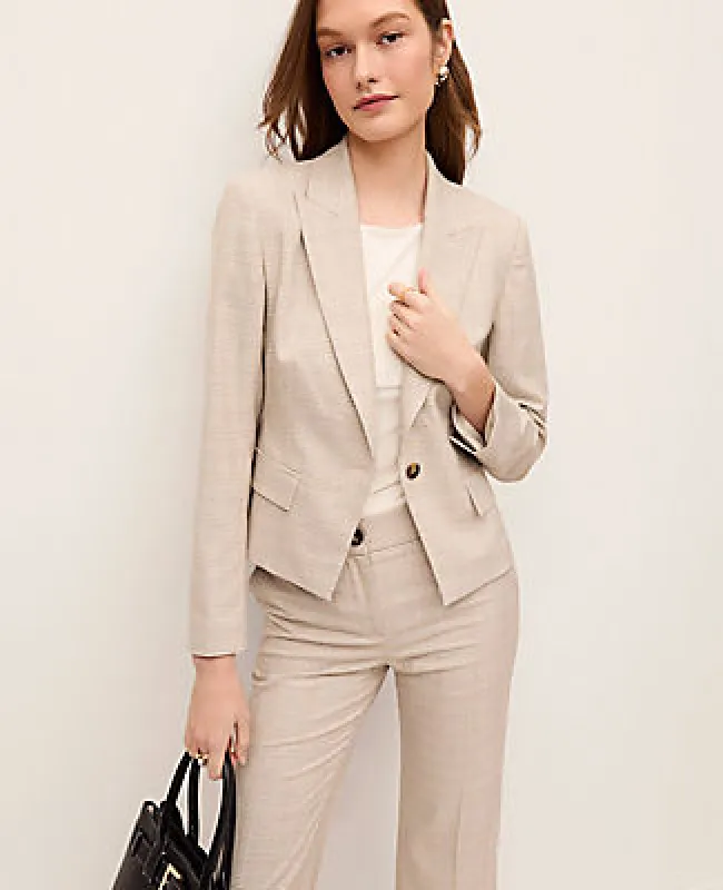Ann Taylor The One Button Fitted Blazer in Glen Check sold by Ann Taylor
