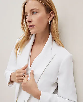 Ann Taylor The Petite Belted Blazer in Textured Crepe sold by Ann Taylor product image thumbnail 3