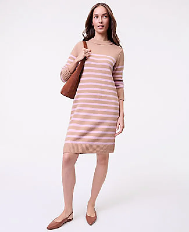 Ann Taylor Petite Weekend Collection Striped Sweater Shift Dress sold by Ann Taylor