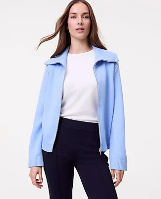 Ann Taylor Petite Weekend Collection Contrast Stitch Sweater Jacket sold by Ann Taylor