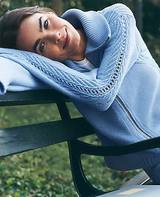 Ann Taylor Petite Weekend Collection Contrast Stitch Sweater Jacket sold by Ann Taylor product image thumbnail 3