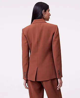 Ann Taylor The Petite Double Breasted Blazer in Textured Crepe sold by Ann Taylor product image thumbnail 2