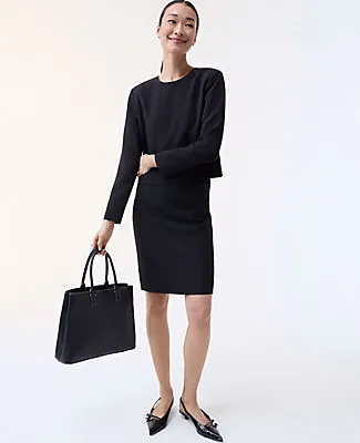 Ann Taylor The Petite Pocket Midi Skirt in Fluid Crepe sold by Ann Taylor