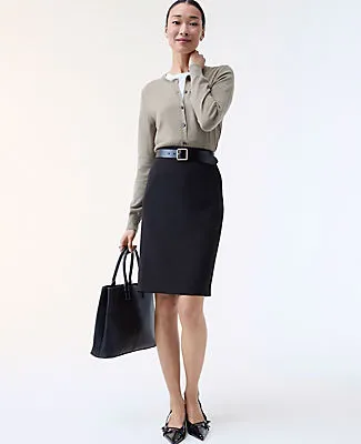 Ann Taylor The Petite Pocket Midi Skirt in Fluid Crepe sold by Ann Taylor product image thumbnail 4