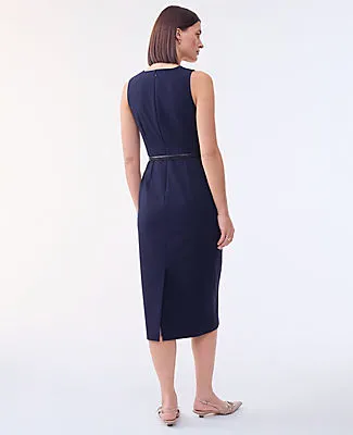 Ann Taylor The Belted Crew Neck Sheath Dress in Seasonless Stretch sold by Ann Taylor product image thumbnail 2