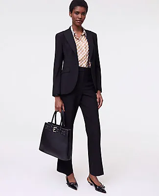 Ann Taylor The Petite Flare Ankle Pant in Seasonless Stretch sold by Ann Taylor