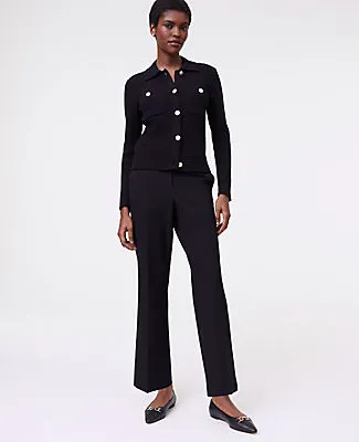 Ann Taylor The Petite Flare Ankle Pant in Seasonless Stretch sold by Ann Taylor product image thumbnail 4