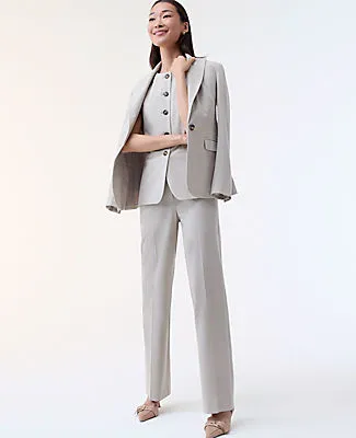 Ann Taylor The Petite Straight Trouser in Plaid sold by Ann Taylor