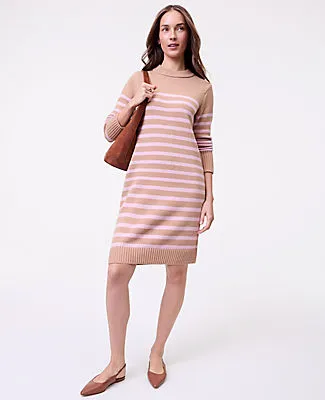 Ann Taylor Petite Weekend Collection Striped Sweater Shift Dress sold by Ann Taylor
