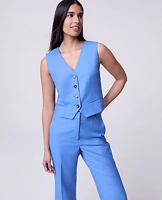 Ann Taylor The Tailored Vest in Luxe Twill sold by Ann Taylor product image thumbnail 4