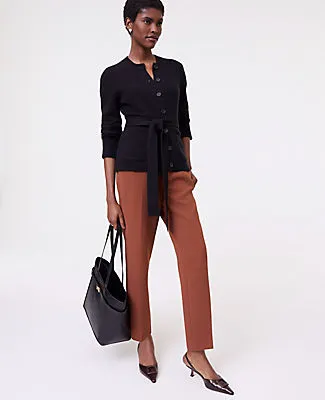 Ann Taylor The Petite Relaxed Ankle Pant in Textured Crepe sold by Ann Taylor product image thumbnail 4