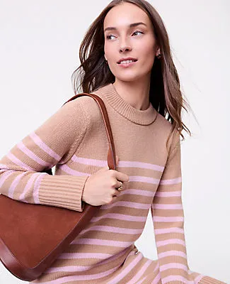 Ann Taylor Petite Weekend Collection Striped Sweater Shift Dress sold by Ann Taylor product image thumbnail 3