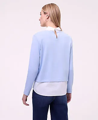 Ann Taylor Petite Weekend Collection Layered Mix Media Top sold by Ann Taylor product image thumbnail 2