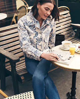 Ann Taylor Petite Weekend Collection Toile Denim Jacket sold by Ann Taylor product image thumbnail 3