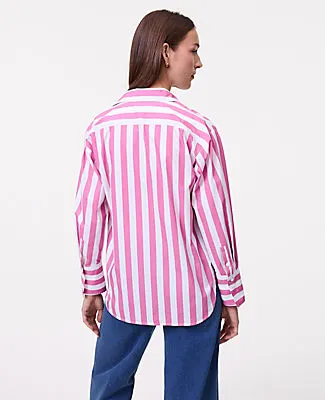 Ann Taylor Petite Weekend Collection Striped Oversized Shirt sold by Ann Taylor product image thumbnail 2