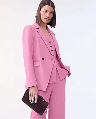 Ann Taylor The Petite Cutaway Blazer in Fluid Crepe sold by Ann Taylor product image thumbnail 3