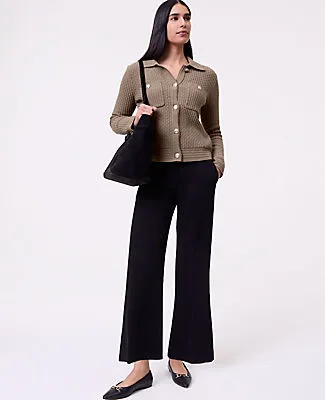 Ann Taylor The Relaxed Jayne Trouser in Textured Crepe sold by Ann Taylor product image thumbnail 4