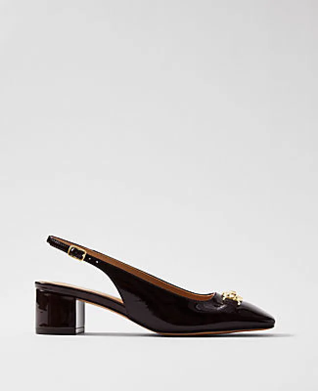Ann Taylor Horsebit Patent Pump sold by Ann Taylor