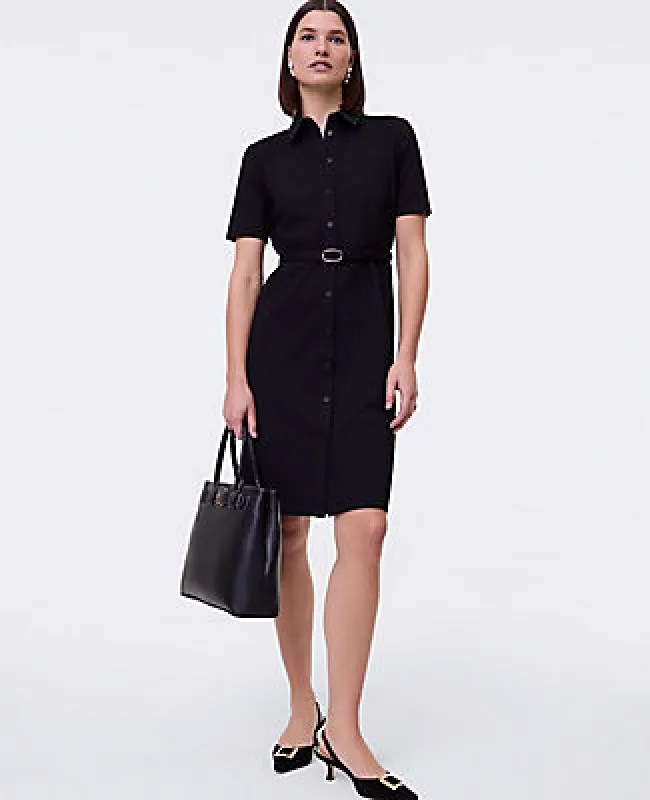 Ann Taylor Ponte Belted Flare Dress made by Ann Taylor