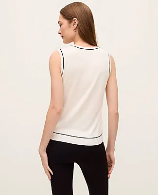 Ann Taylor Tipped Sweater Shell Top sold by Ann Taylor product image thumbnail 2