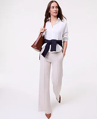 Ann Taylor Weekend Collection Wide-Leg Pant in CloudPlush sold by Ann Taylor product image thumbnail 4
