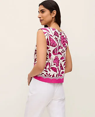 Ann Taylor Floral Linen Blend Shell Top sold by Ann Taylor product image thumbnail 2