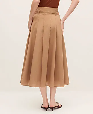 Ann Taylor Belted Pleated Midi Skirt sold by Ann Taylor product image thumbnail 3