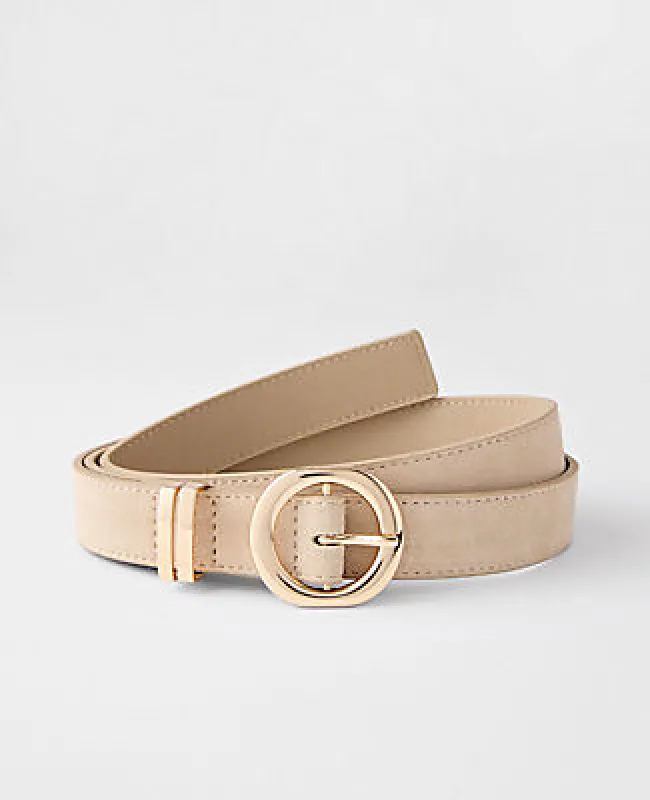 Ann Taylor Suede Round Buckle Belt sold by Ann Taylor
