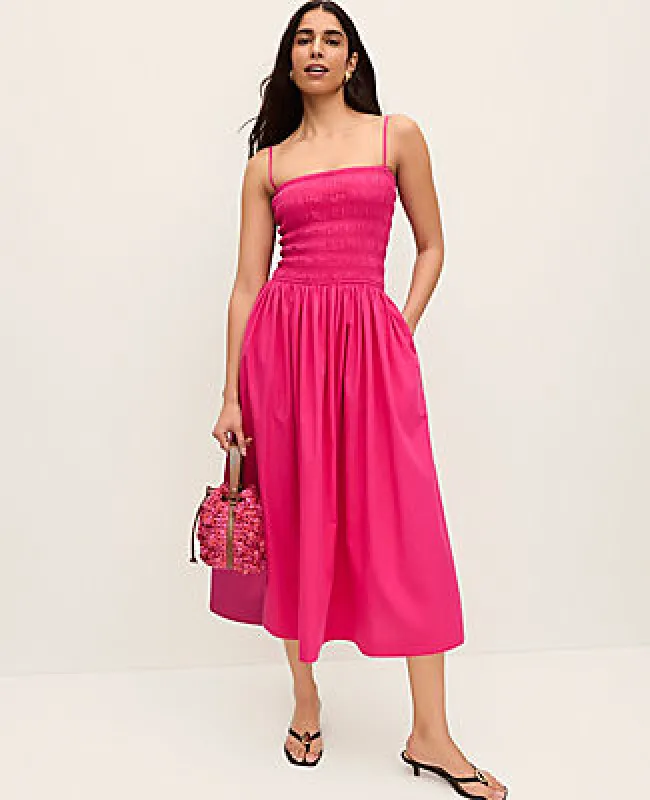 Ann Taylor Smocked Flare Maxi Dress made by Ann Taylor