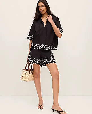 Ann Taylor The Side Zip Scalloped Short sold by Ann Taylor